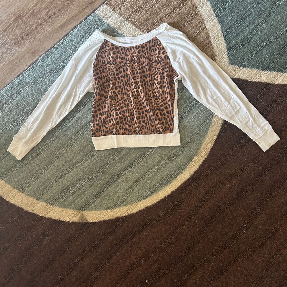 PINK Victoria's Secret White and Tan Top